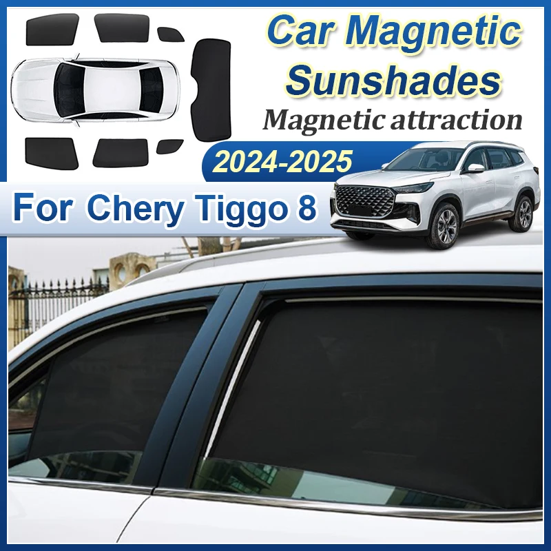 

Для Chery Tiggo 8 Pro Max 2024 2025: Аксессуары для автомобиля, солнцезащитные шторки, козырьки на окна, защита от УФ-лучей, автомобильный экран-защита