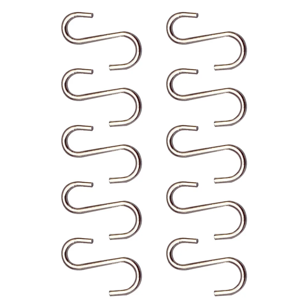 

10Pcs S-Shaped Hook Miniature S-Hook Dolly House Accessories Sturdy Metal Decorative Supplies for Kids Room Nursery
