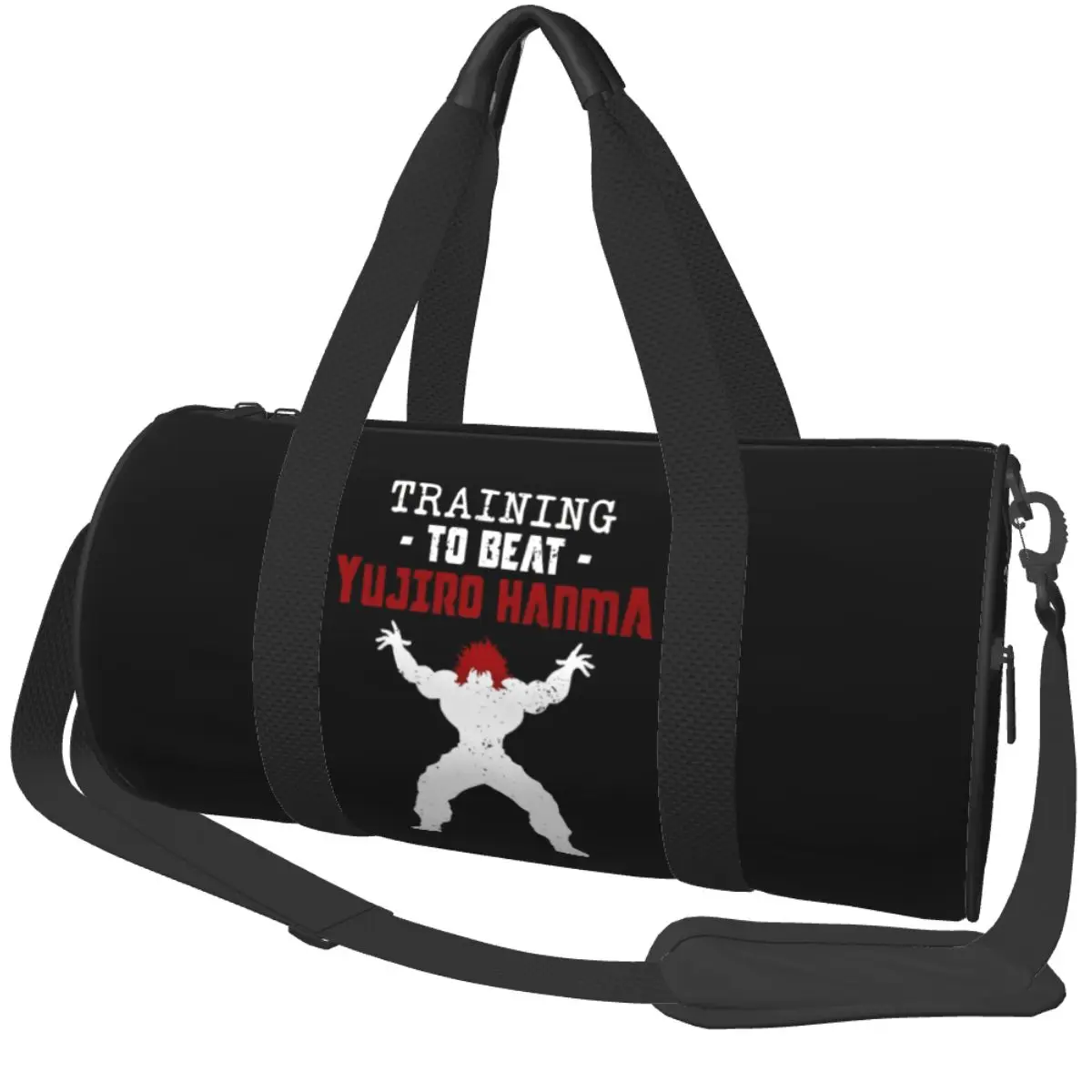 Training To Beat Yujiro Hanma Sport Bags Baki Large Capacity Gym Bag Weekend Couple Custom Handbag Travel Colorful Fitness Bag