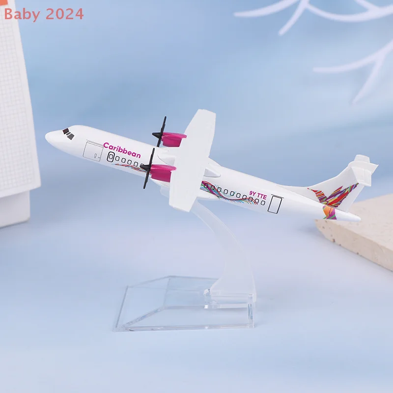 

Caribbean ATR Aircraft, Metal Model, 16cm, 1/400 Scale, Unique Diecast Miniature, Art Décor for Home/Office, Toy Gift