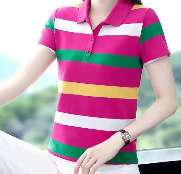 Femmes été hauts bande bouton t-shirts Sexy Vintage à manches courtes 5XL Polo t-shirts ample décontracté Befree Boho t-shirts grande taille