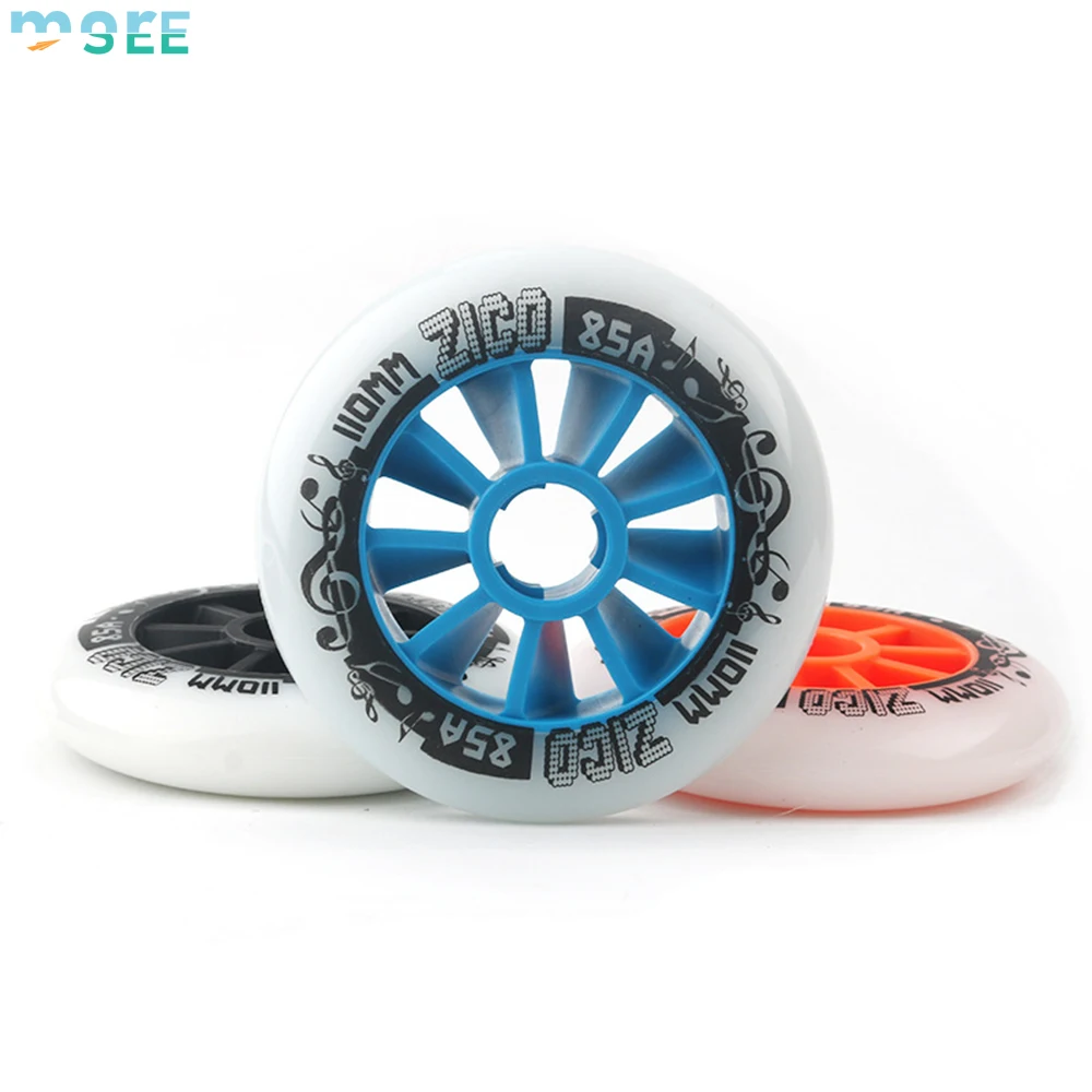 Tipis 100mm * 4/110mm * 3/110mm * 4 tingkat tinggi profesional serat karbon Inline sepatu roda kecepatan