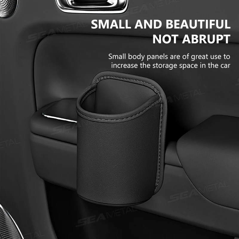 SEAMETAL Car Side Door Cup Holder Wear-Resistant Waterproof Pu Leather Drink Rack Stable Bottle Holder Universal Car Organizer image 2