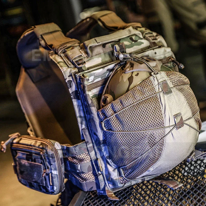 Emersongear Tactical Backpack 420 Hunting Vest Bungee Drop Pouch Helmet Bag For LXB Plate Carrier Cycling Airsoft Nylon EM9534