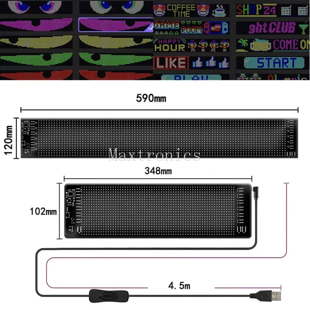 NEUE RGB LED Auto Zeichen Animation LED Matrix Pixel Panel DIY Programmierbare Bluetooth App Steuerung LED Panel Flexible Display Licht