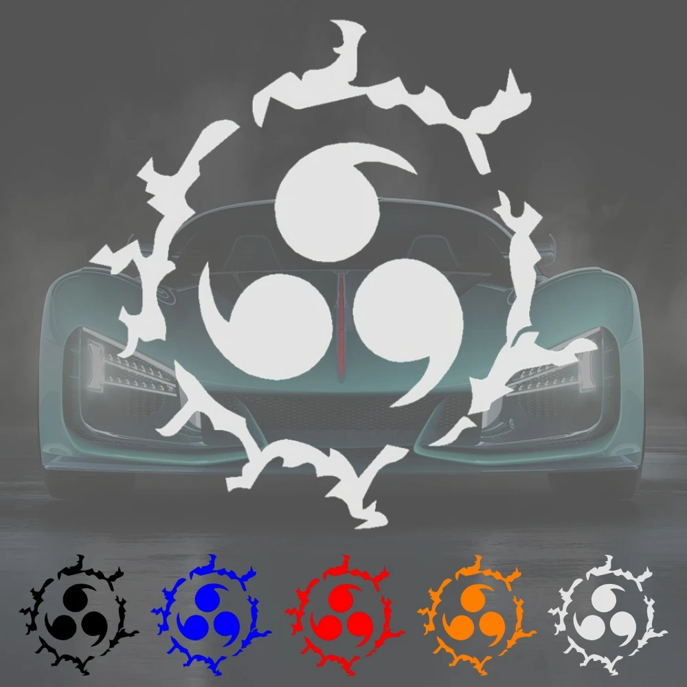 Pegatinas con el Sello de la Maldición de Uchiha Sasuke para fanáticos de los dibujos animados, creativas y a la moda, con pegatinas de alta calidad para coches y camiones.