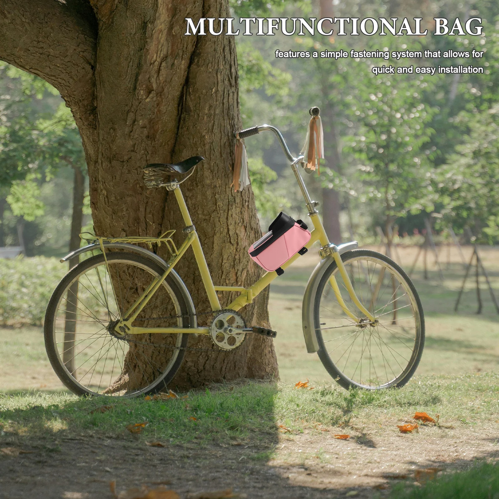 

Multifunctional Waterproof Phone Holder Bike Frame Bag Fits Phones Under 6.5 Inch Front Tube Bicycle Pouch Accessories