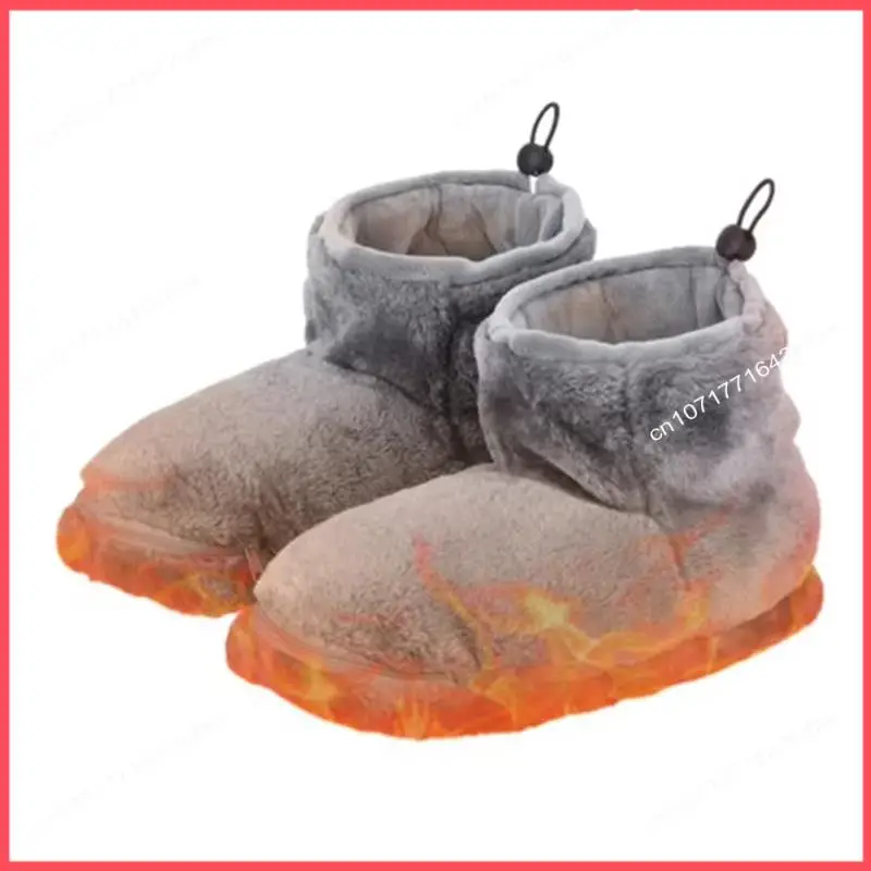 

B52C USB-обогреватель для ног, зимние теплые зимние ботинки, удобные плюшевые теплые электрические тапочки, обувь с подогревом для женщин и мужчин