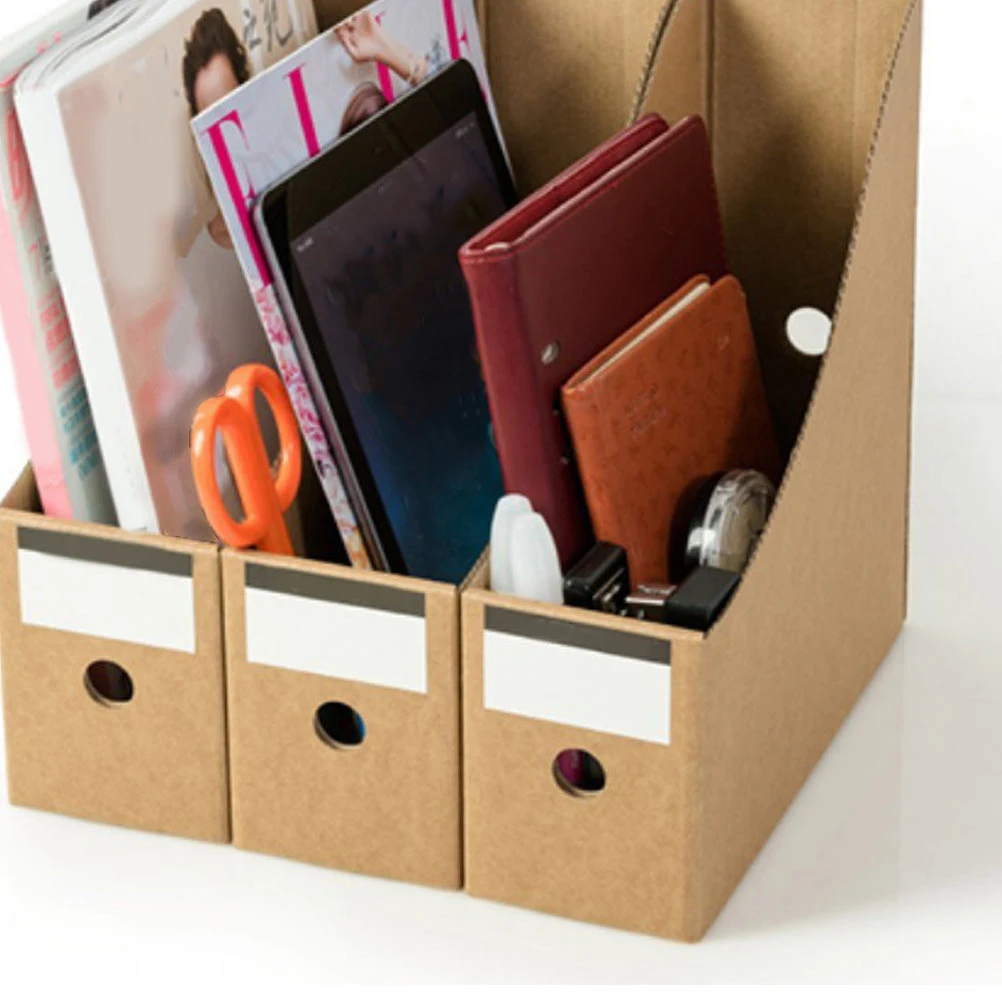 File Storage Box Document Rack Desktop Organizer Holder File Stand Folder Paper Management Solution Office Supplies Student