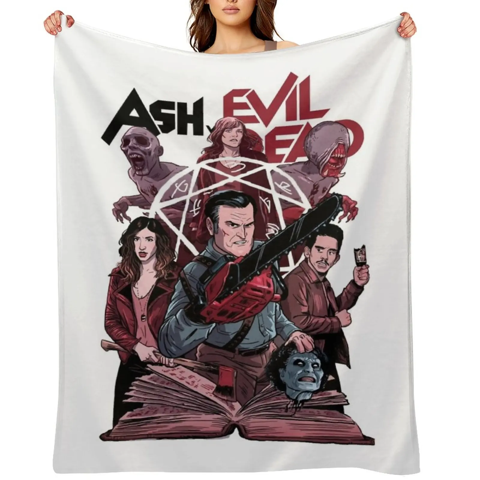 

Ash Vs Evil Dead evil Throw Blanket for sofa Cute Plaid Softest For Decorative Sofa Blankets