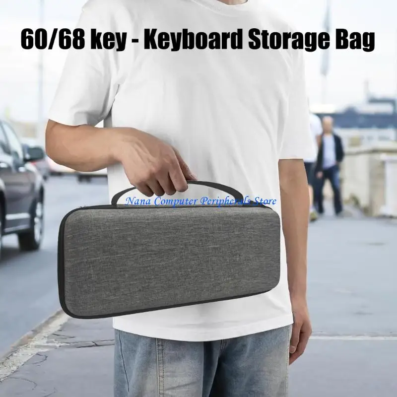 

F68C Travel Friendly Hard Shell Case for 65% Wireless Keyboards Storage Box Bag