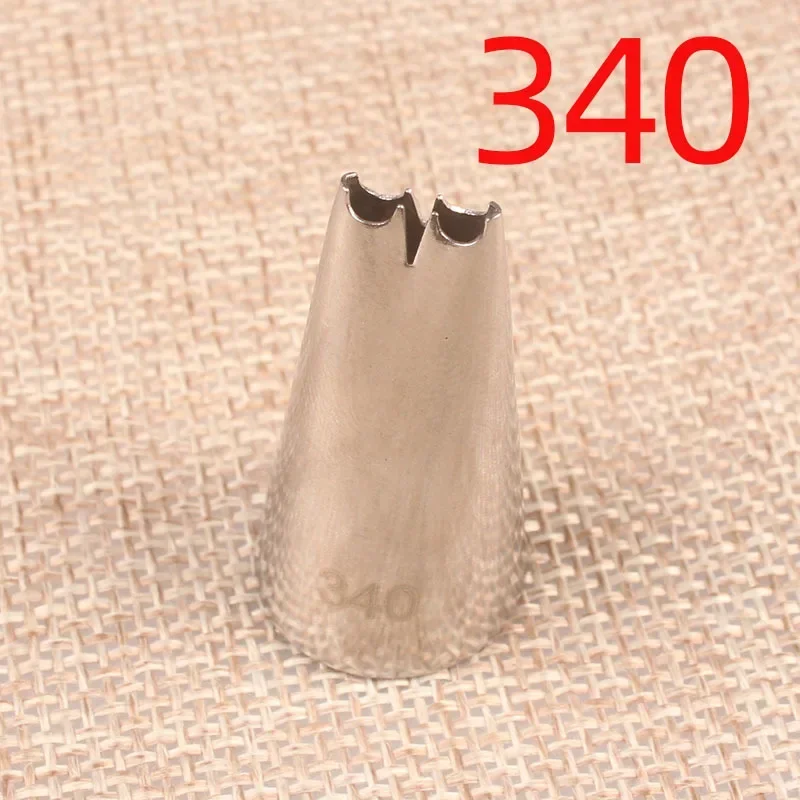 2pc 340# Useful Cake Decorating Tips Cake Cream Nozzles Stainless Steel Icing Piping Nozzles Pastry Tip Nozzle Cupcake Cake Tool