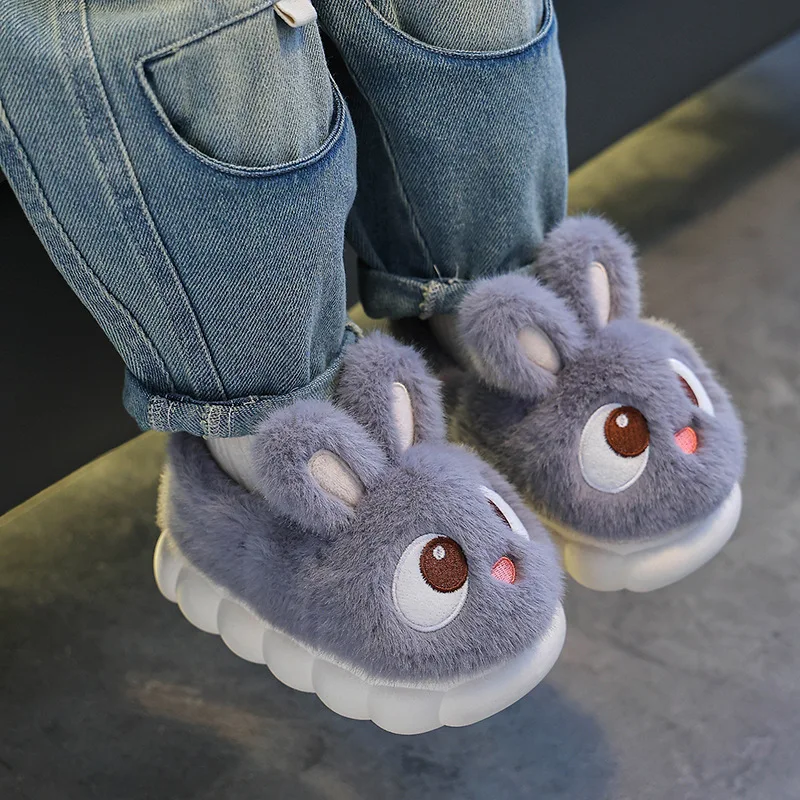 

Хлопковые тапочки для девочек, детская домашняя обувь, осенне-зимняя новая домашняя милая теплая утепленная модная детская обувь Kawaii