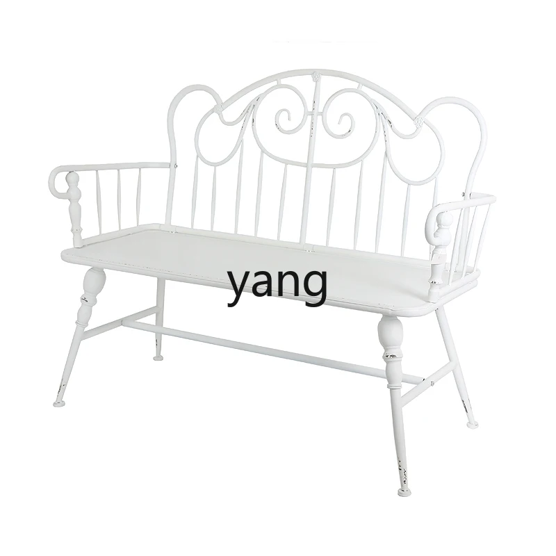 CX  rustic vintage wrought iron patio stool, garden balcony outdoor indoor terrace