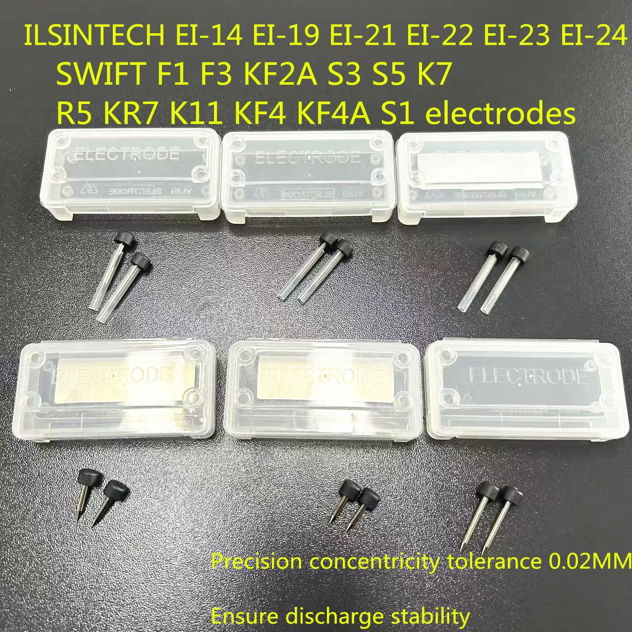 ILSINTECH SWIFT-F1 F3 KF2A S3 S5 K7 R5 KR7 K11 KF4 KF4A S1 fiber fusion splicer electrode EI14 EI-21 22 EI-23 19 EI-24 electrode