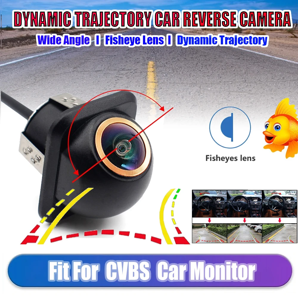 

Dynamic Trajectory Reverse Car Camera with 170° Fisheye Lens, CCD Sensor, Full Color Night Vision & Auto-Adjusting Guidelines