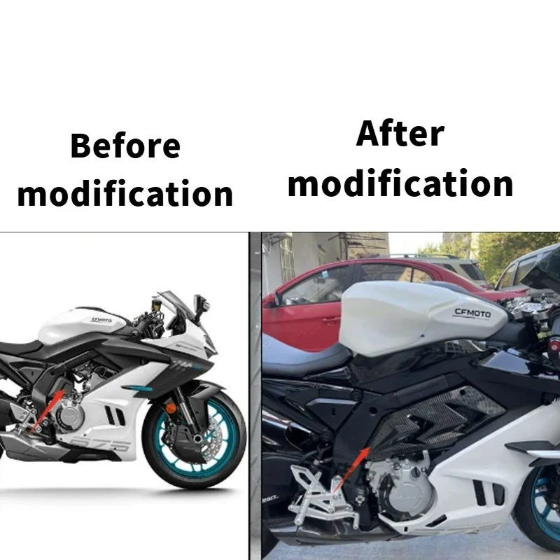 Osłona motocyklowa Shark Shell Shroud Surrounds Side Fairing Panel Frame Guard Protector Cover do CFMOTO 675SR 675SR-R 675SRR 2024 2025