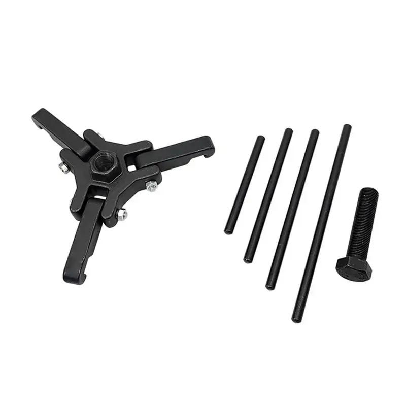 Easy To Use Compact Heavy Duty Flywheel Crankshaft Pulley Harmonic Balancer Puller Tool 3 Jaw For Cars 3/8In Drives-N32R
