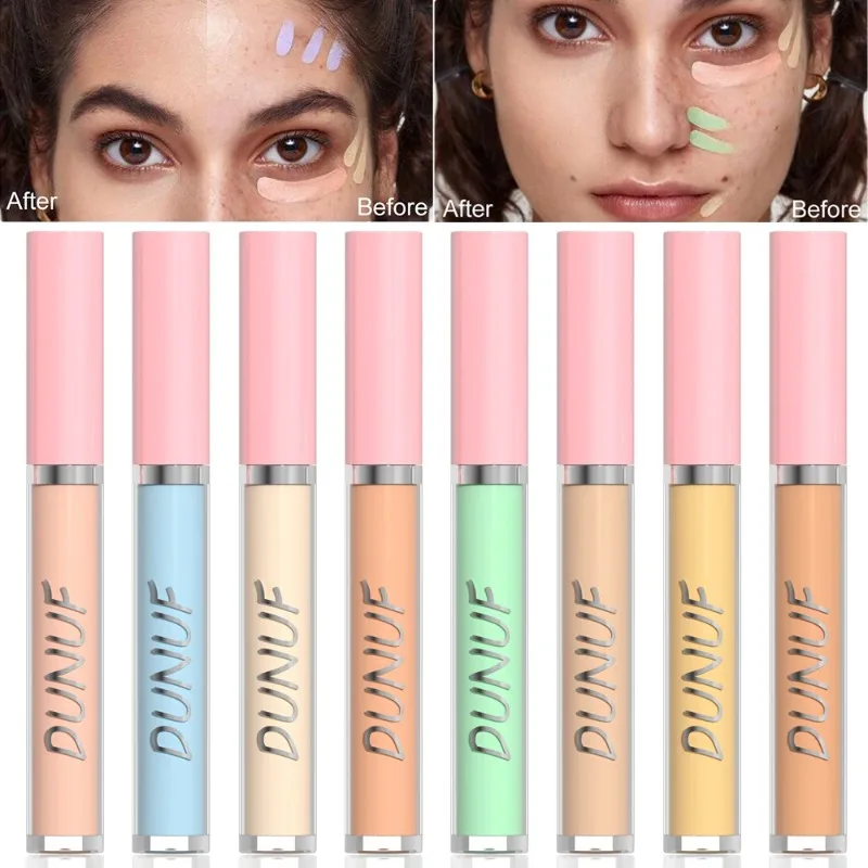 Waterproof Liquid Concealer Stick Foundation Cover Acne Spots Dark Circles Moisturizer Orange Green Face Contour Cream Cosmetics