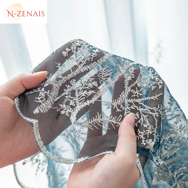 Elegant Decor Luxury Popular Double-layer Gauze Light-impermeable Window Gauze Curtain