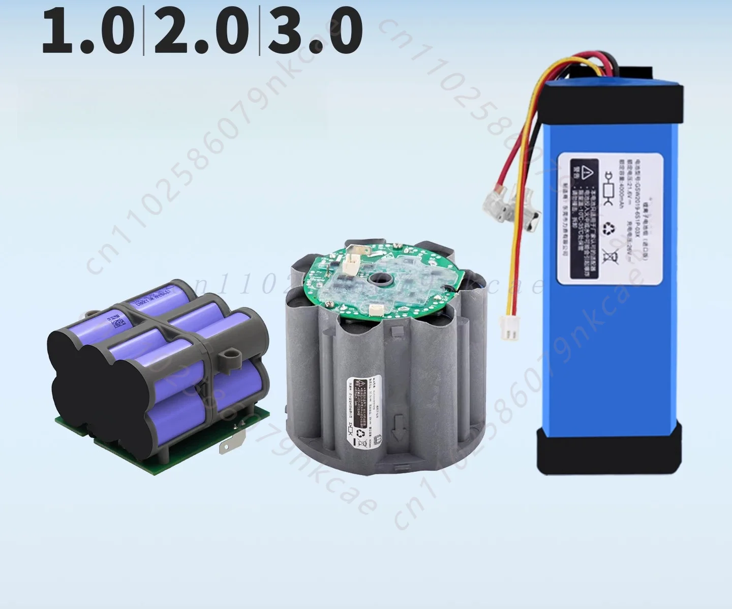 For Tianke washing machine battery first and second generation 1.0 Fuwan 2.0 LED/LCD washing and mopping machine 3.0 accessories