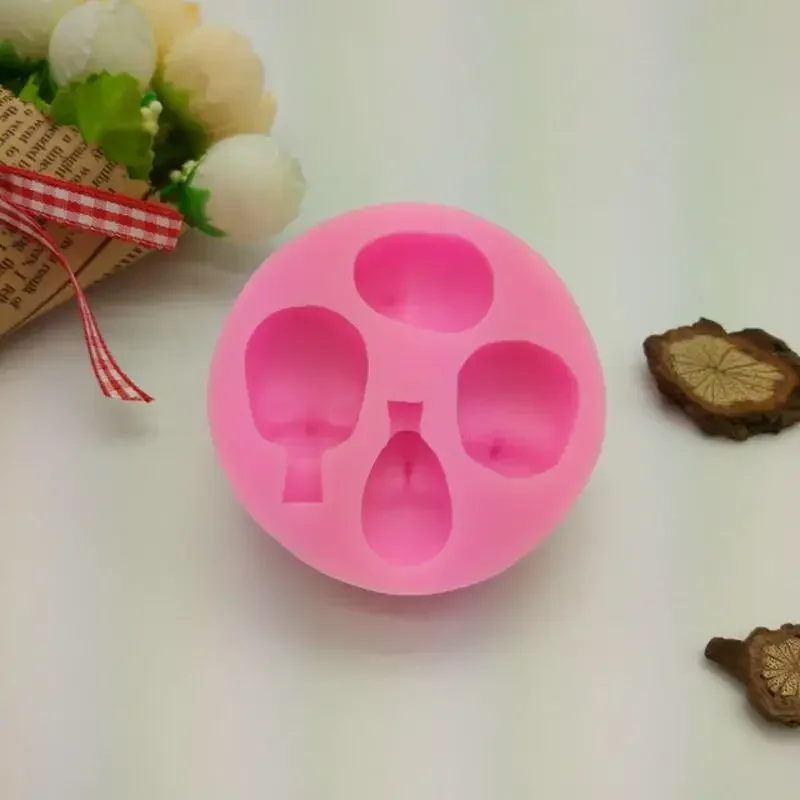 1 Pcs 3D Women Face Soft Clay Mold Tools Universal Silicone Fondant Cake Pottery Handmade 4 Types Size DIY