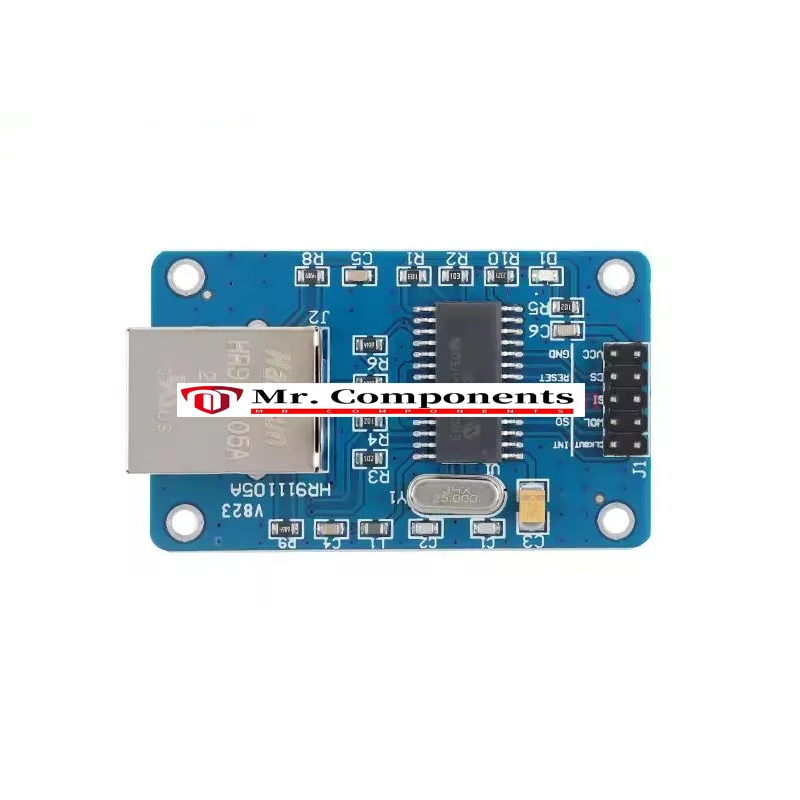 1PCS Mini ENC28J60 Network Module ENC28J60/SS HR911105A Ethernet Adapter Board Controller SPI interface 3.3V 25MHz Crystal New