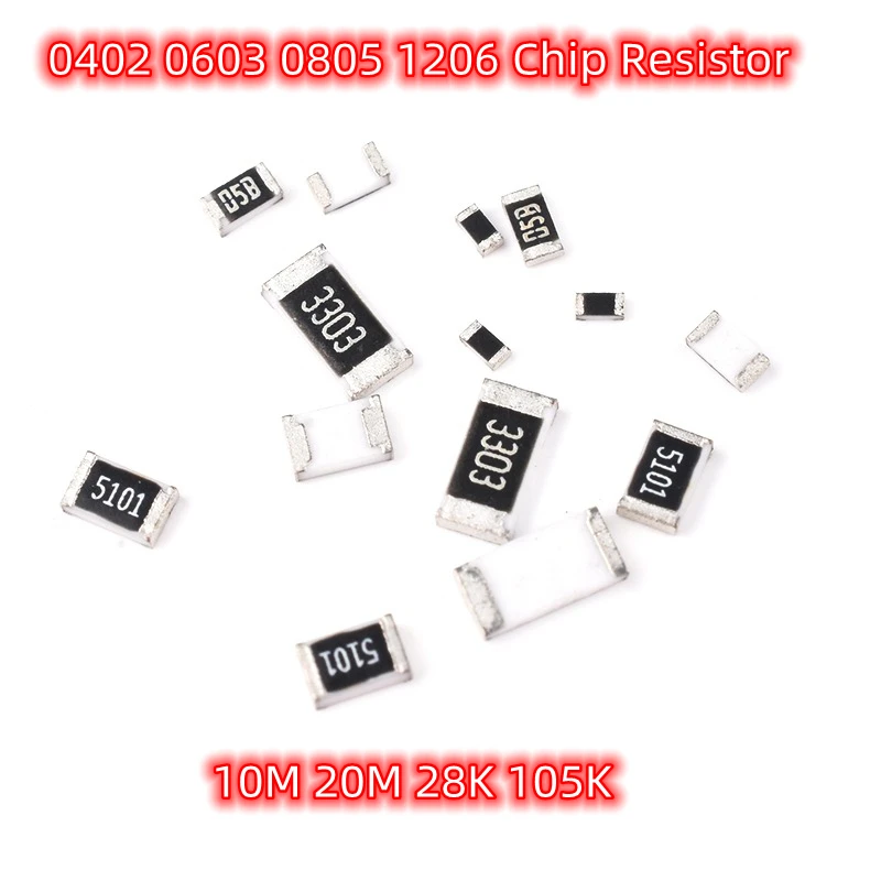 100-шт-чиповые-Резисторы-smd-0402-0603-0805-10-м-20-м-mega-1206-точность-28k-1-k