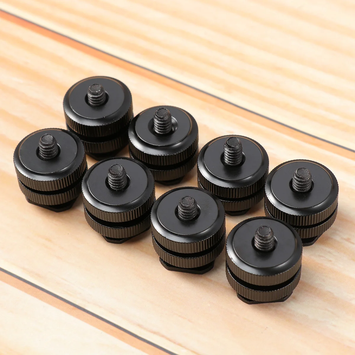 

10 Pcs 1/4 Inch Aluminium Alloy Tripod Screw Adapter Flash Hot Shoe Mount Compatible DSLR Camera Camcorder (Black)
