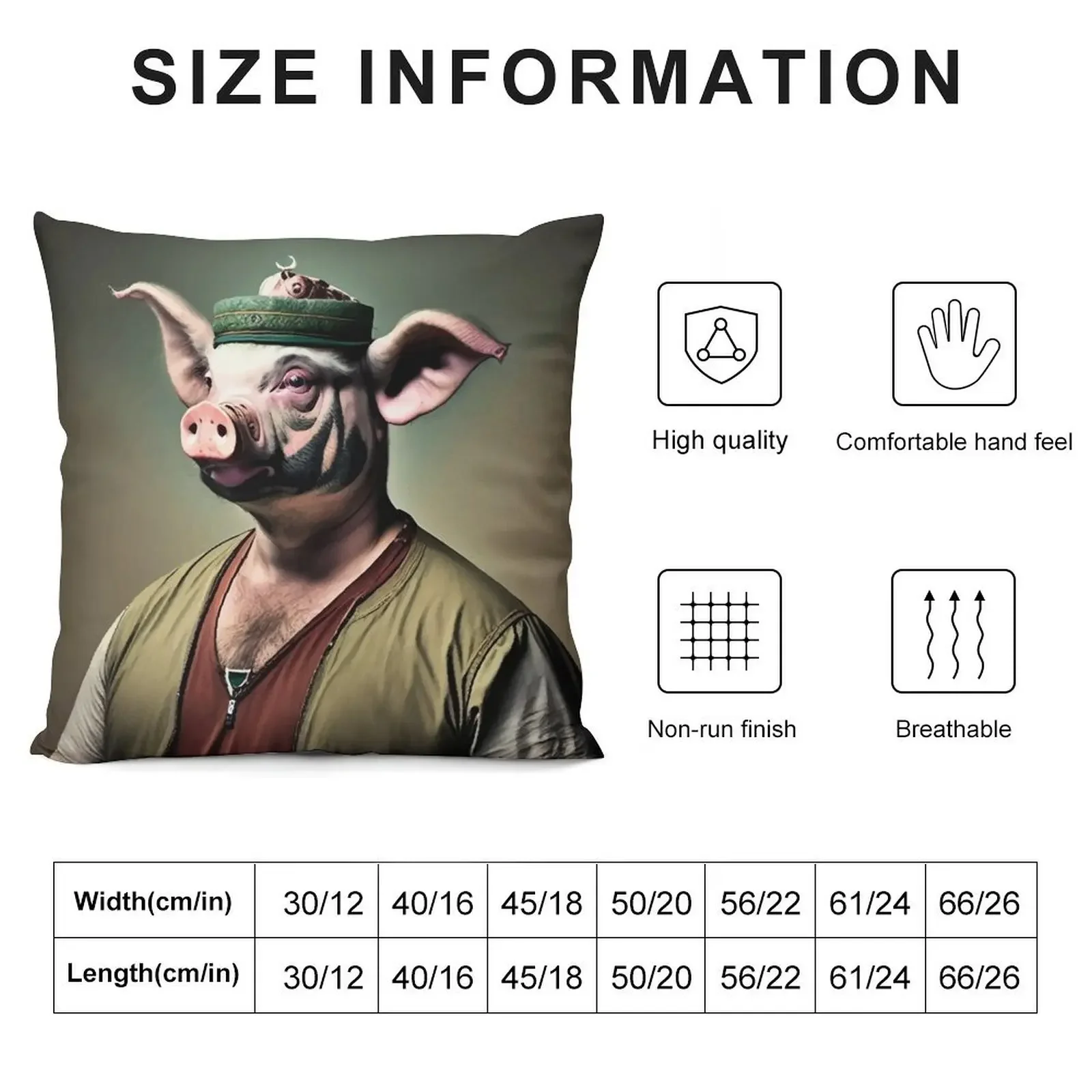 The man with the pig's head Throw Pillow Bed pillowcases Cushion Cover Set pillowcases for sofa cushions pillow