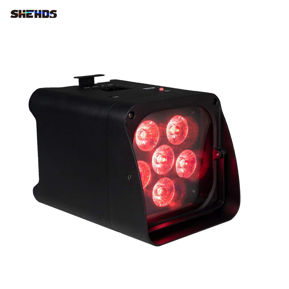 SHEHDS 4pcs/6pcs LED 6x18W 6in1 RGBAW+UV Par Light Battery Movable Handle for KTV Party Bar Wedding Party Concert