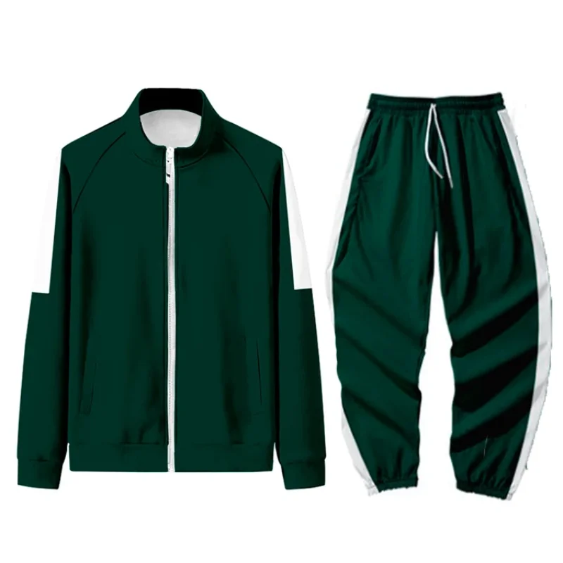Calamari Games Player Cosplay Costume Korea Disguise Men Suit for Team Blue Sports Sweatshirt Halloween Carnival Party Costume image 2