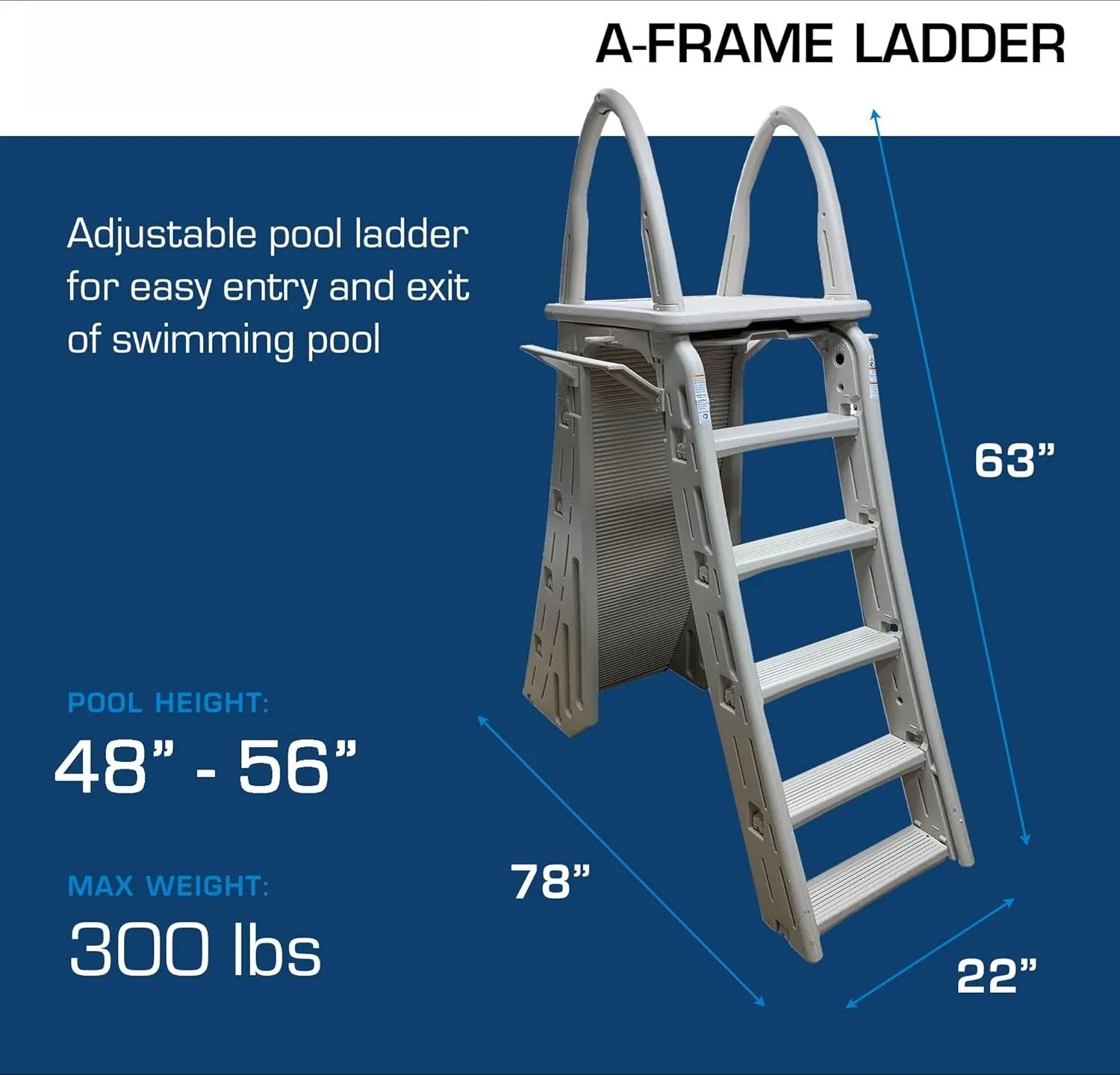 [Ограниченное предложение по времени + бесплатная доставка! ]7200 Рулонная защита от 48 до 56 дюймов, регулируемая защитная лестница с рамой для надземного патио