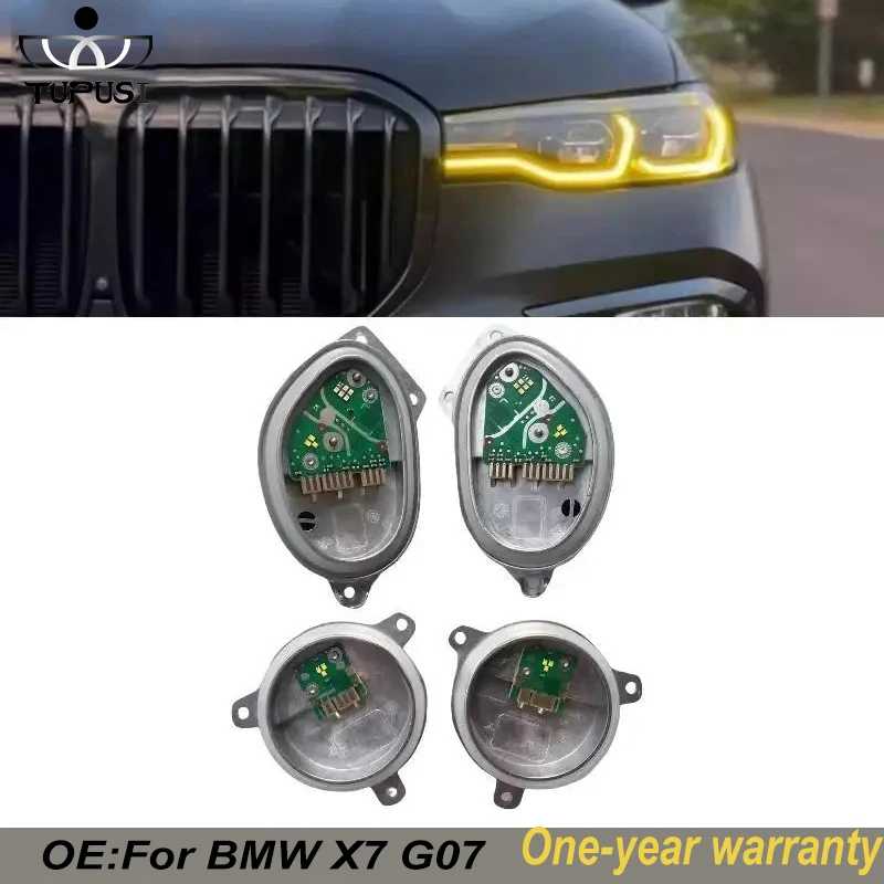 

For BMW X7 G07 2019 2020 2021 Daylight Yellow Angel Eyes DRL Daytime Running Light Turn Signal Module 63119466175 63119466177 ﻿