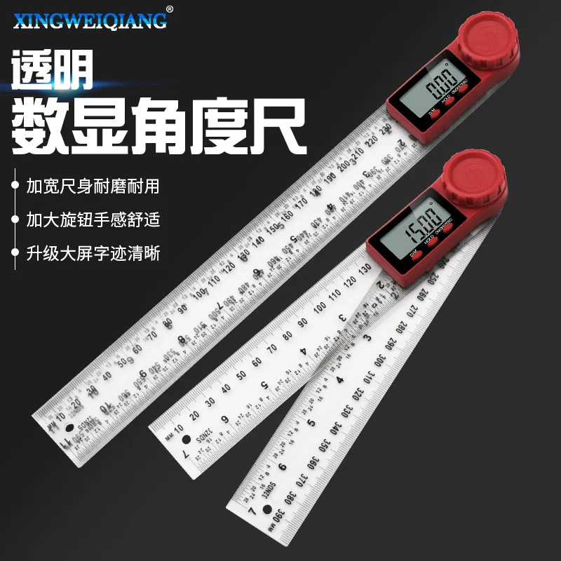 2 In 1 Digital Angle Finder Protractor Caliper Transparent Ruler Wholesale Level