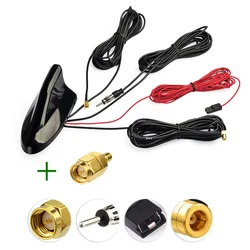 Superbat antena de barbatana de tubarão para teto de carro, gps + dab + fm/am, amplificador aprimorado, antena de teto de veículo, acessórios de carro