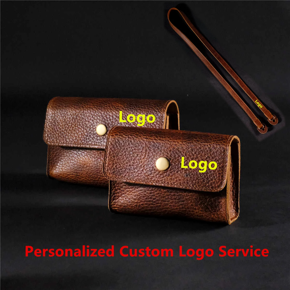 

Custom Logo Debossing Genuine Leather Bag Case / Shoulder Neck Strap as Gift for Canon Nikon Sony Fujifilm Leica Camera Phone