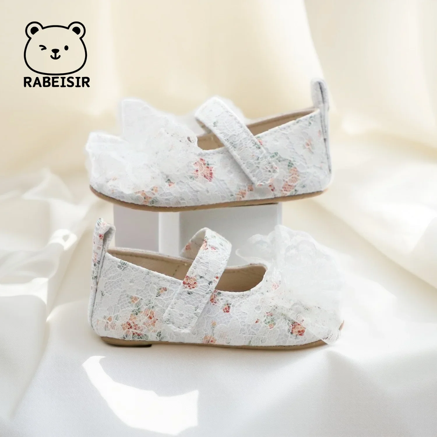 أحذية طفل رضيع صغيرة الأزهار الدانتيل طفلة لينة وحيد الربيع والخريف أحذية واحدة الصنادل الصيفية #6