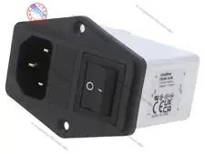 

FN284-10-06, Schaffner, IEC Filter Switch & Dual Fuse 250V, 10A, Mnt Left/Right