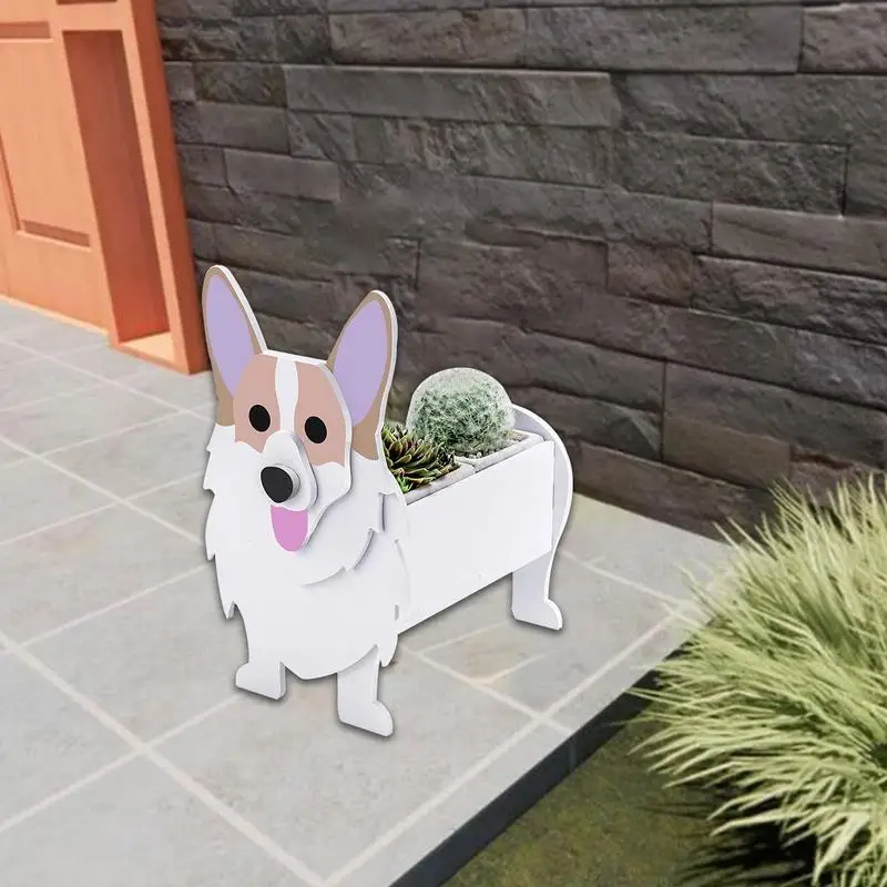 

New Garden Flower Pot Dog Planter Cute Garden Flower Pots Cow Corgi Labrador Garden Flower Pots Large Garden Home Decor