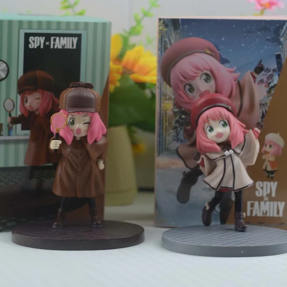 جديد أنيمي جاسوس X الأسرة الموسم 3 PVC Kawaii Anya الملابس الشتوية المباحث صورة سطح المكتب زينة هدايا لطيف للأطفال
