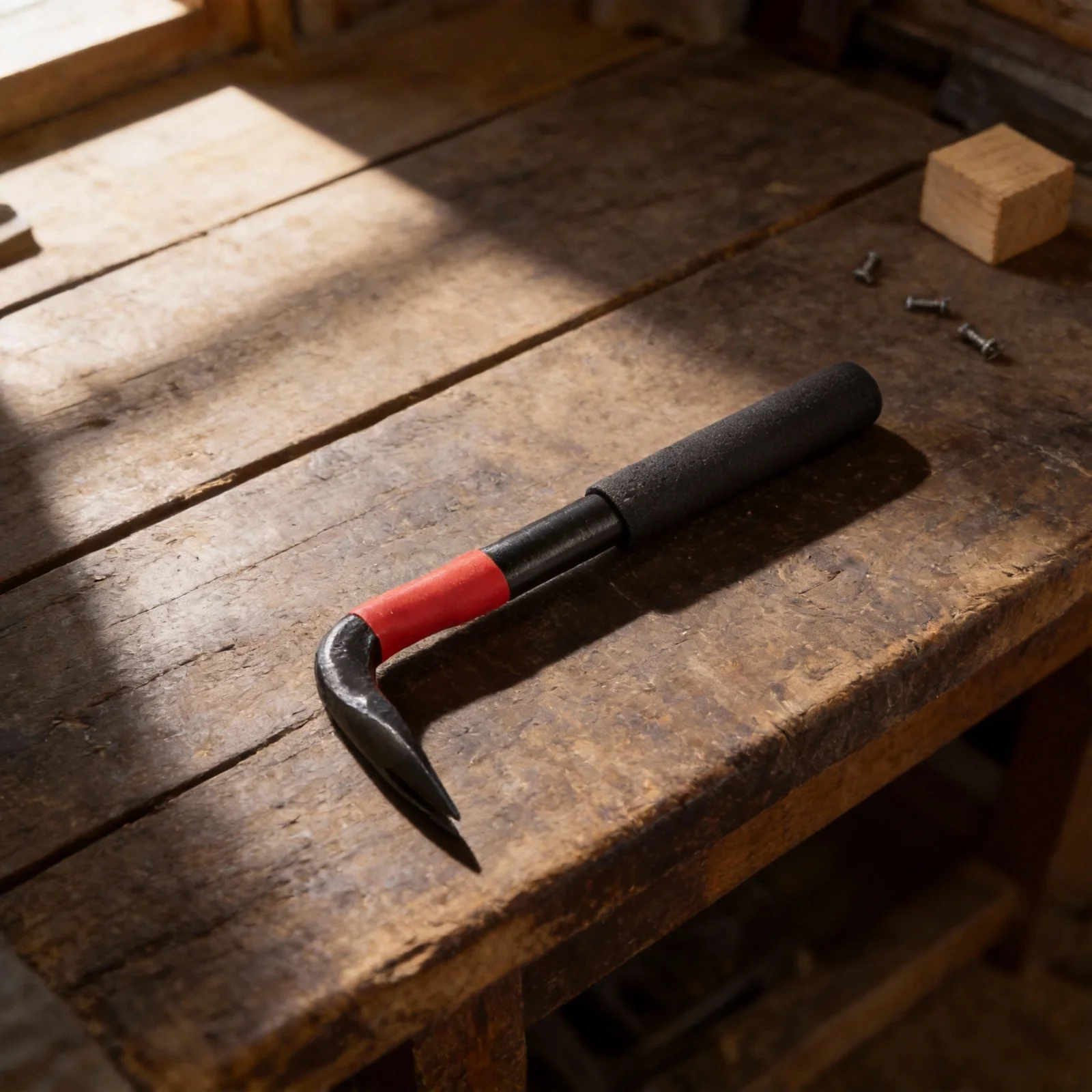 Renovation Projects Black And Red Nail Removal Tool Pry Bar Anti-Slip Pry Bar 45 Carbon Steel Rust-Resistant Finish