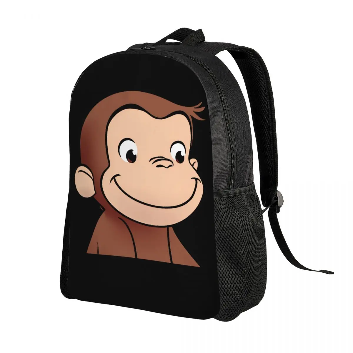 

Curious George Children's Books Travel Backpack Women Men School Computer Bookbag Brown Monkey College Student Daypack Bags