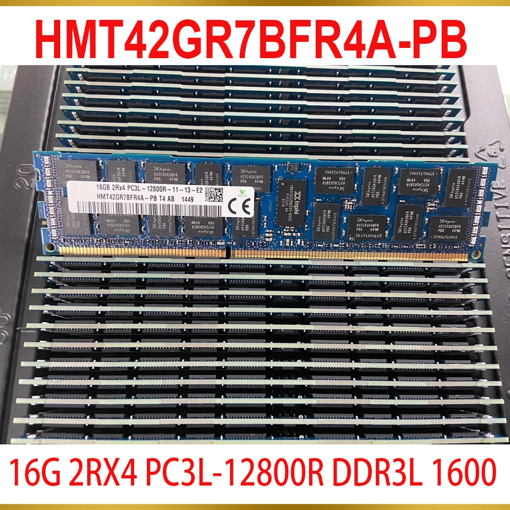 

1 Pcs For SK Hynix RAM 16GB 16G 2RX4 PC3L-12800R DDR3L 1600 Server Memory HMT42GR7BFR4A-PB