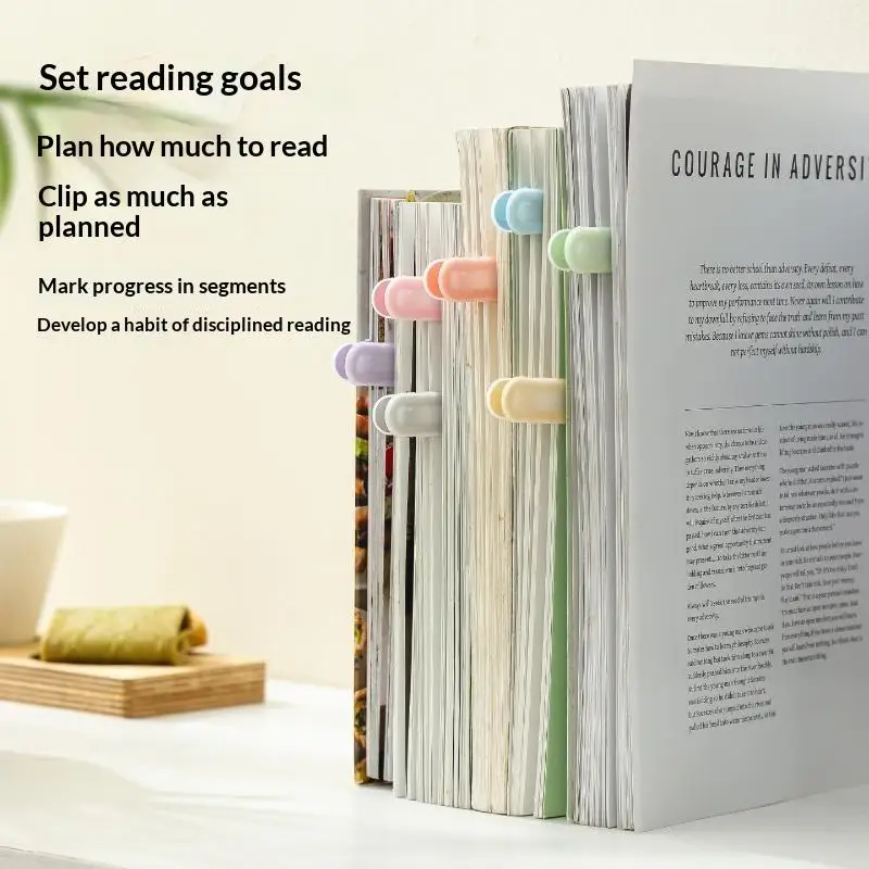 Transparent Automatic Page Marker Clip Reusable Bookmark Soft Touch Reading Guide for Books Study Library Travel Tool