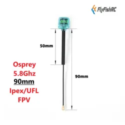 FlyFishRC Osprey 5.8Ghz 90mm ipex/UFL LHCP Antenna For RC FPV Freestyle Racing Drone Accessories