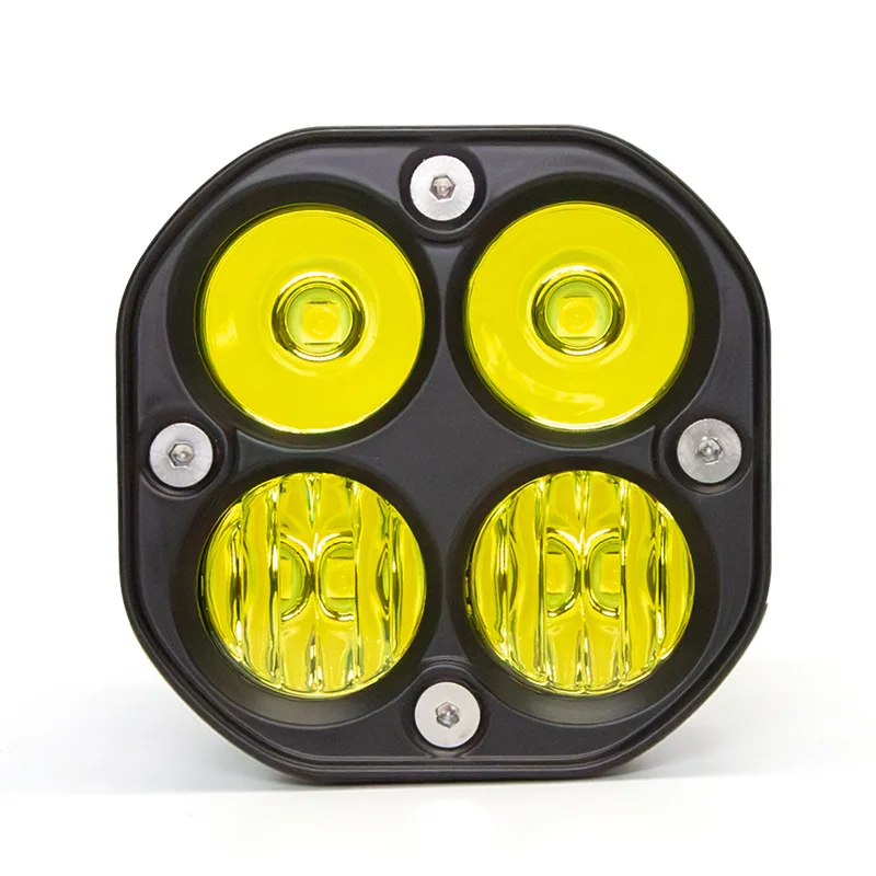 

2PCS Hybrid Clover LED Lights High Bright Waterproof Motorcycle E-Bike Work Light External Front Lamp 80W Car Accessories