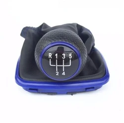 12mm 5 6 Speed Blue Gear Shift Knob Gaiter Case Fit For Volkswagen Golf R32 R322 MK4