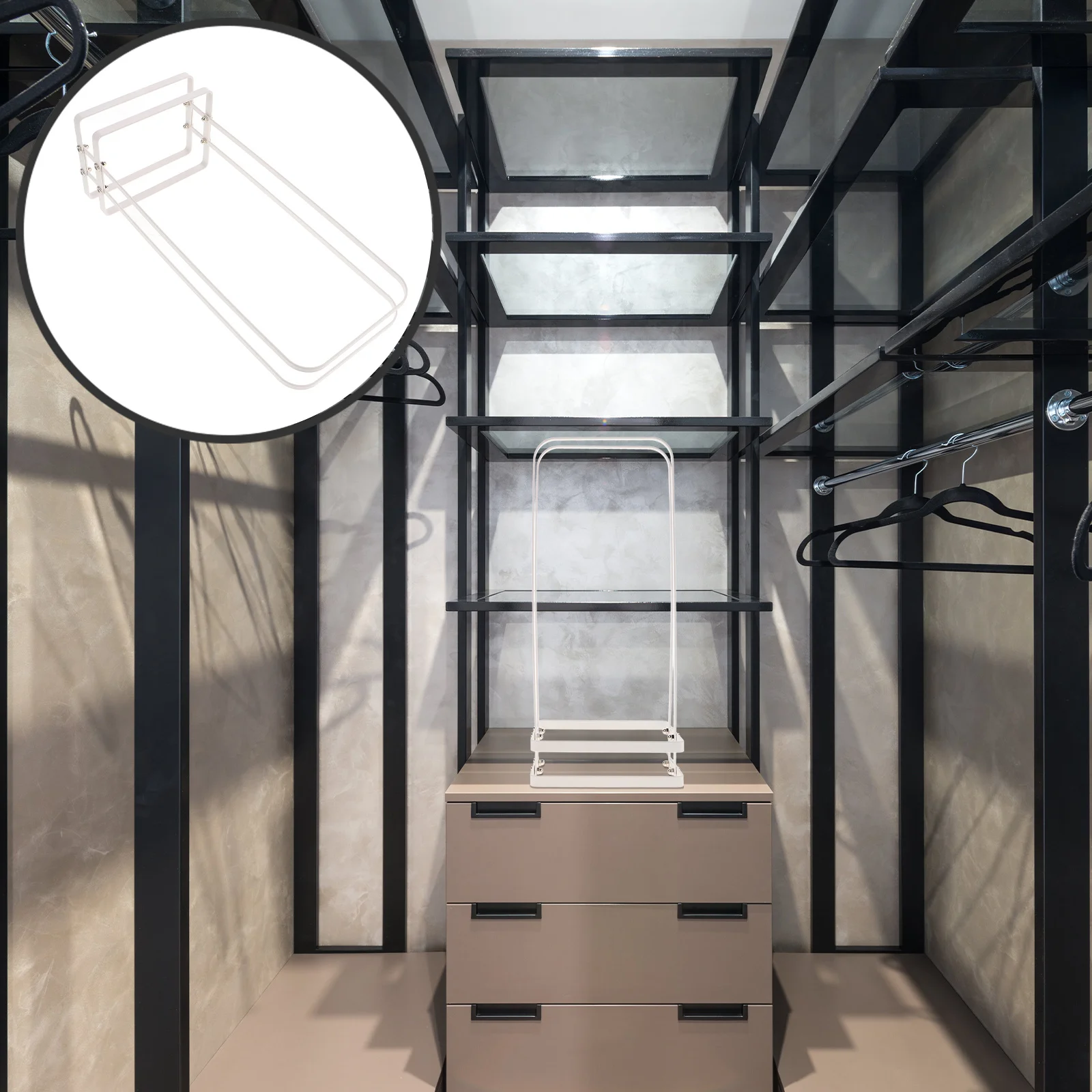 منظم رف الشماعات العمودية، حامل معدني قوي للشرفة، شماعات ملابس، مساحة تخزين، موفرة للمساحة #1