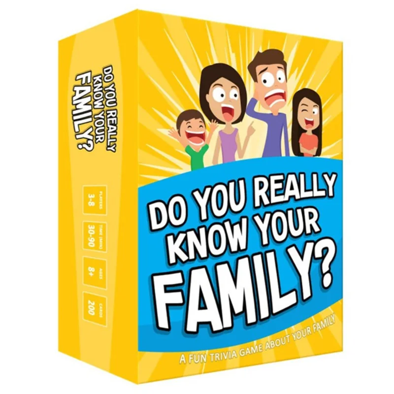 Paper Party Game Toy Set Do You Really Know Your Family Strengthen Family Bonding Parent-child Interactive Conversation Card Toy